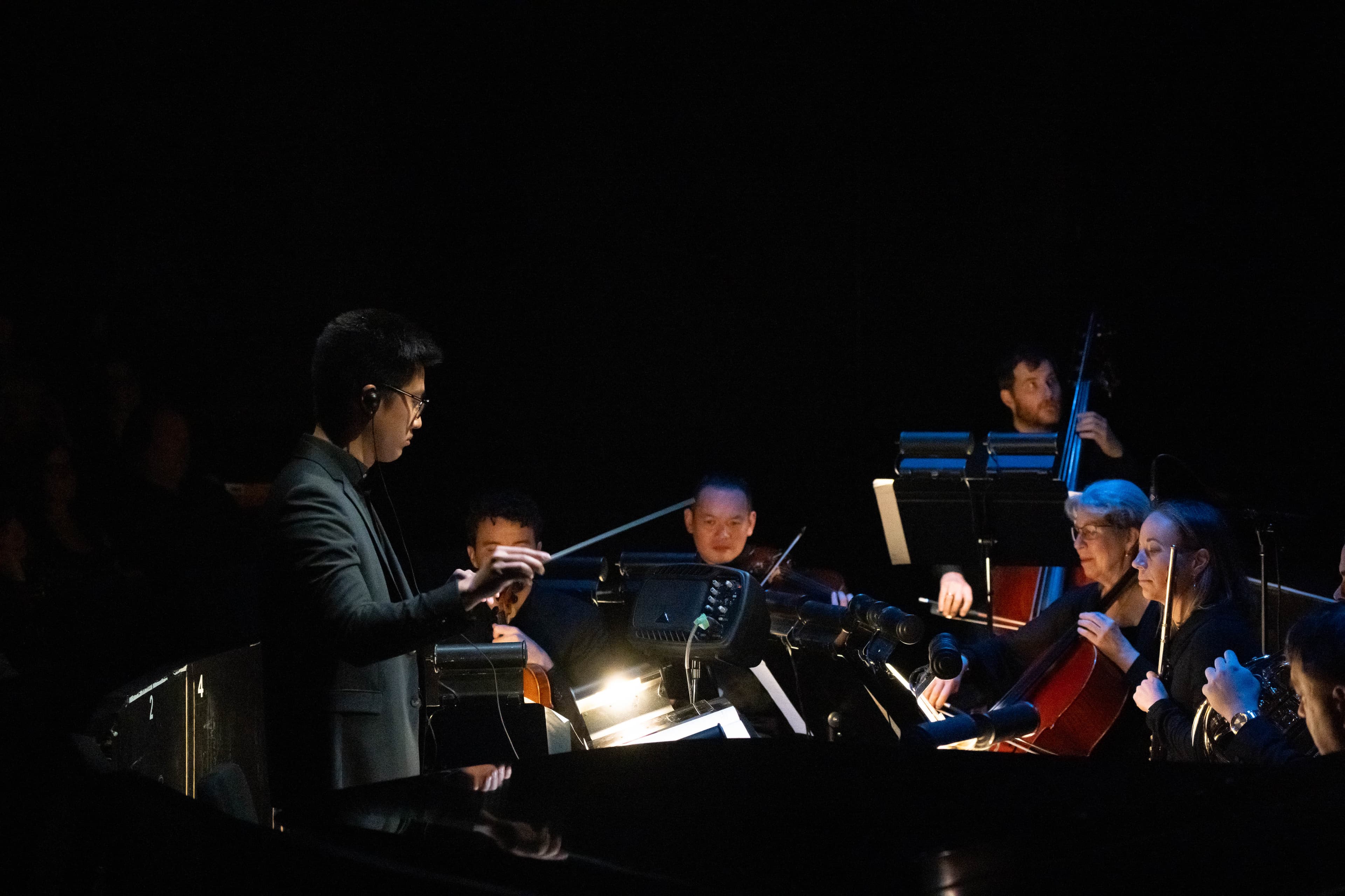 Members of the Vancouver Symphony Orchestra performing the live score of Ari's Theme. Photo by Al Lau.