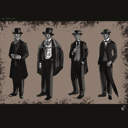 The legend of THE MAN IN THE RABBIT MASK originates in Victorian era North-Western United States. Here are some concepts for Mr. Rabbity's costume.