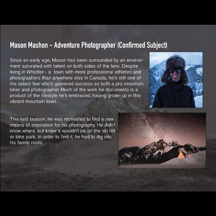 Mason Mashon - Adventure Photographer