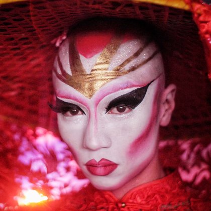 This is another sample of the make up, costuming, that we want to further use in the documentary.  Maiden China has a variety of different looks, which will bring a richness to this exploration of queer, Chinese, Canadian Identity.