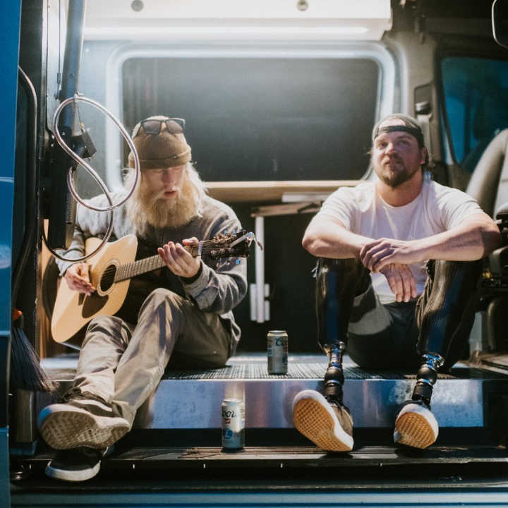 Tyler's friends are what elevated him back "on his legs" and without their support, it is hard to say what would have happened to him. Jason is our common friend and the nicest guy on the planet, so patient! We road tripped together when I captured this moment. 